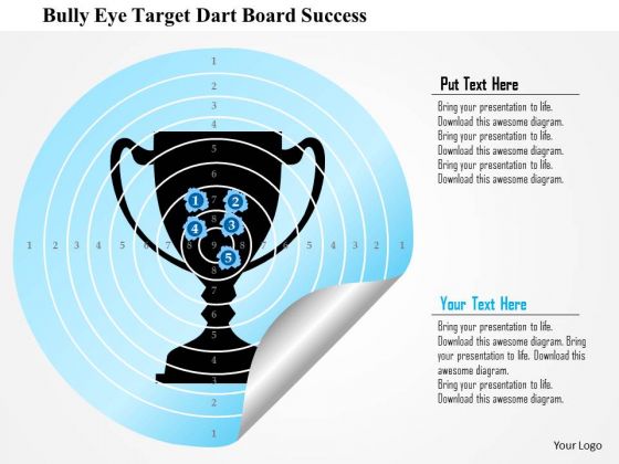Business Diagram Bulls Eye Target Dart Board Success PowerPoint Template
