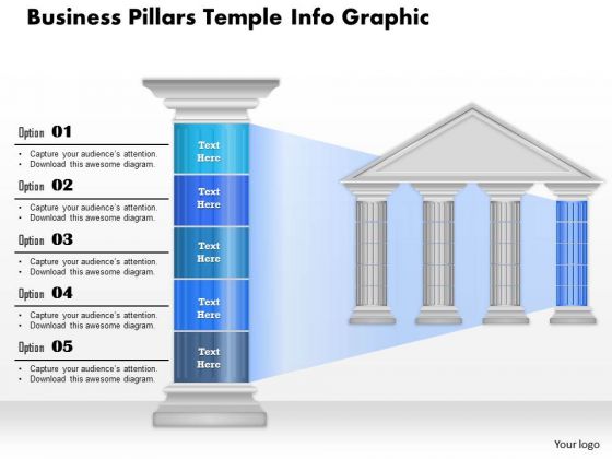 Business Diagram Business Pillars Temple Info Graphic Presentation Template