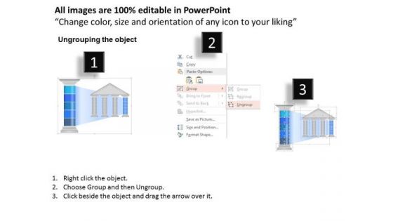 Business Diagram Business Pillars Temple Info Graphic Presentation Template