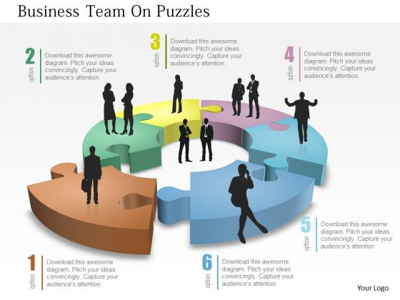 Business Diagram Business Team On Puzzles Presentation Template
