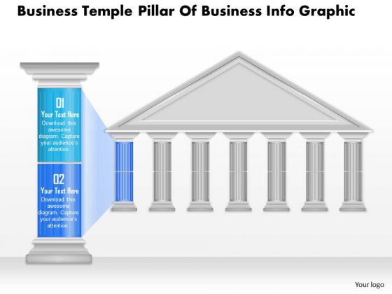 Business Diagram Business Temple Pillar Of Business Info Graphic Presentation Template