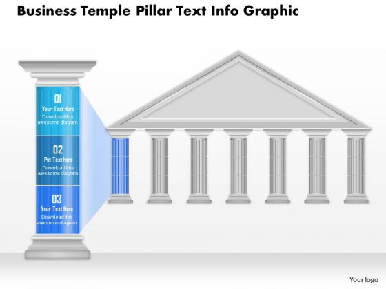 Business Diagram Business Temple Pillar Text Info Graphic Presentation Template