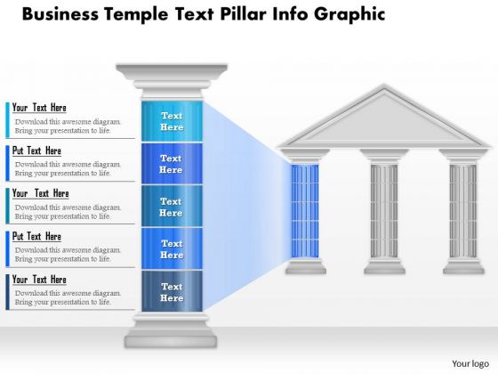 Business Diagram Business Temple Text Pillar Info Graphic Presentation Template