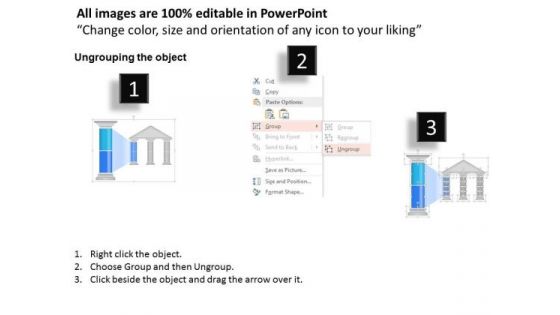 Business Diagram Business Temple Two Text Option Pillar Info Graphic Presentation Template