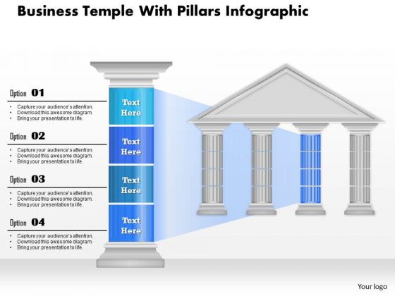 Business Diagram Business Temple With Pillars Infographic Presentation Template