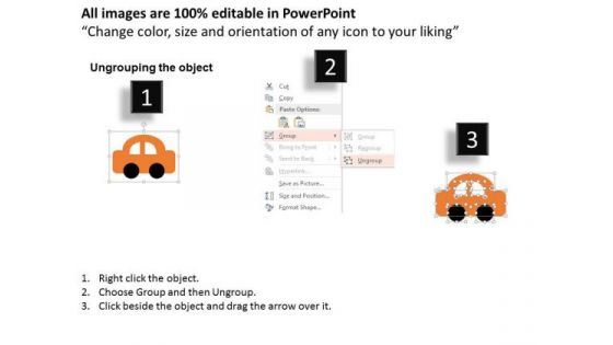 Business Diagram Cars For Step By Step Planning Presentation Template