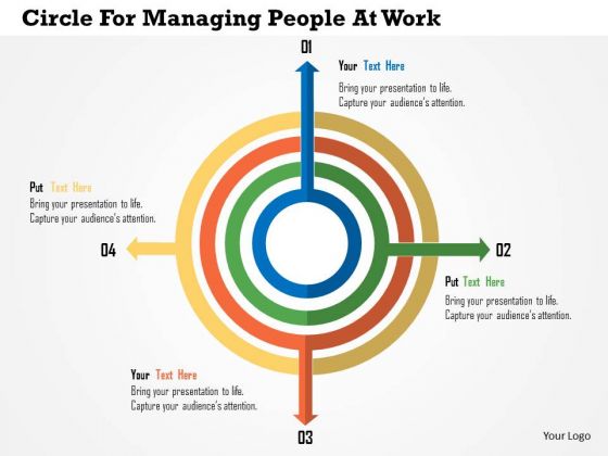 Business Diagram Circle For Managing People At Work Presentation Template