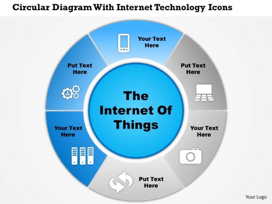 Business Diagram Circular Diagram With Internet Technology Icons Presentation Template