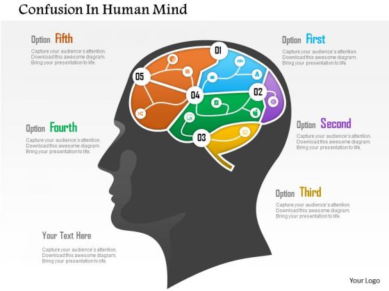 Business Diagram Confusion In Human Mind Presentation Template