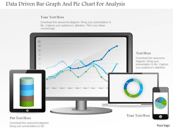 Business Diagram Data Driven Bar Graph And Pie Chart For Analysis PowerPoint Slide