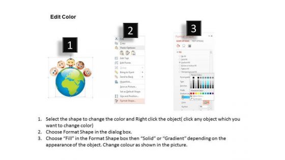 Business Diagram Diverse Group Of People Around Globe Presentation Template
