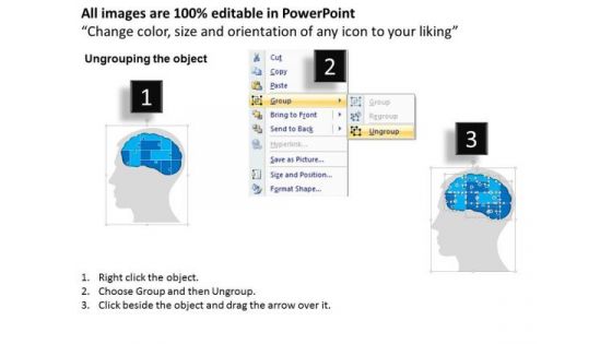Business Diagram Education Info Graphics With A Brain Image Presentation Template