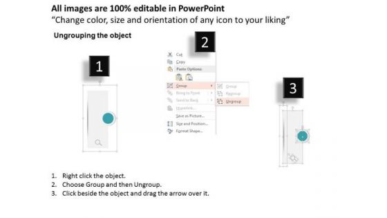 Business Diagram Five Staged Linear Process Flow Diagram PowerPoint Template