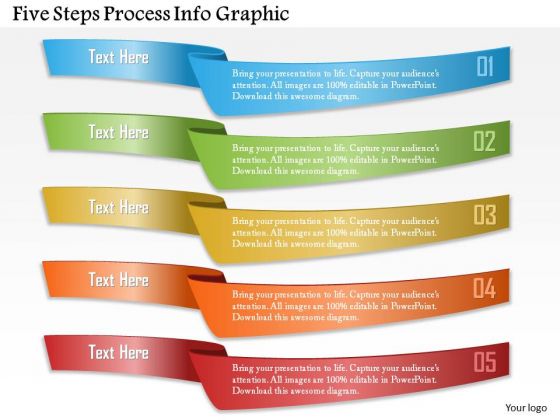 Business Diagram Five Steps Process Info Graphic Presentation Template