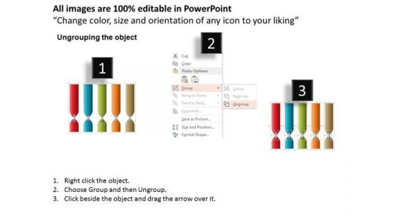 Business Diagram Five Tag Style Text Boxes For Process Flow Presentation Template
