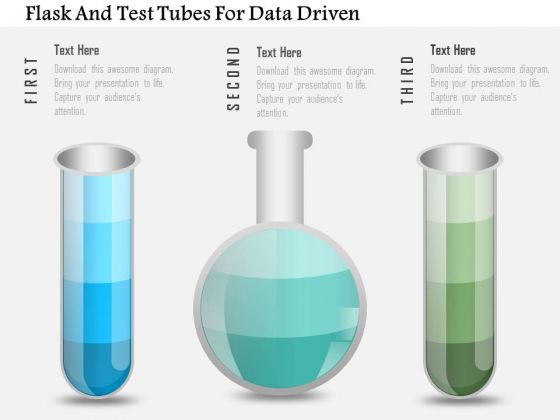 Business Diagram Flask And Test Tubes For Data Driven PowerPoint Slide