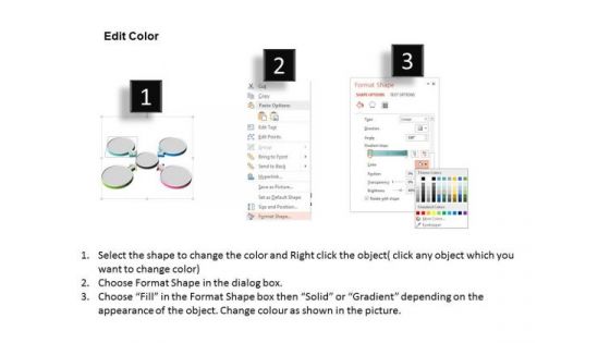Business Diagram Four Concepts Of Market Segmentation Presentation Template