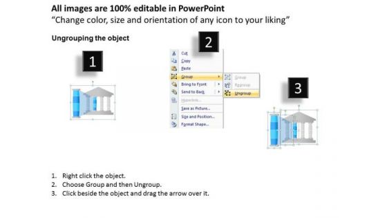 Business Diagram Four Pillars For Organizational Development Theory Presentation Template