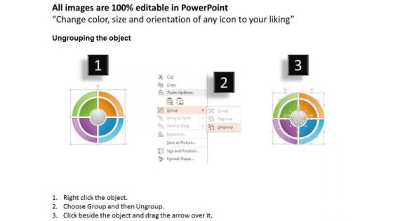 Business Diagram Four Segments In Circle Chart Presentation Template