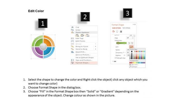 Business Diagram Four Segments In Circle Chart Presentation Template