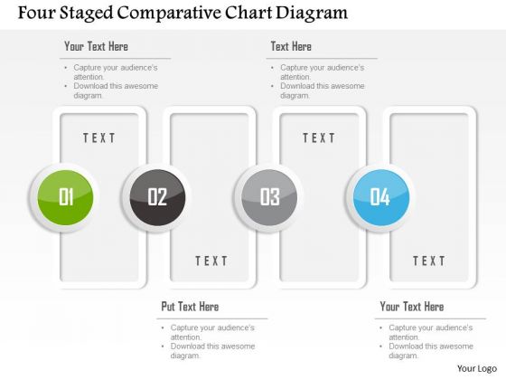 Business Diagram Four Staged Comparative Chart Diagram Presentation Template