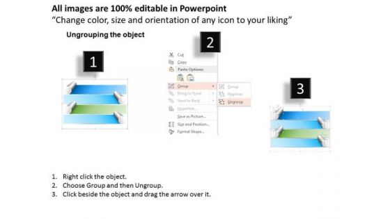 Business Diagram Four Staged Horizontal Process Flow Diagram Presentation Template