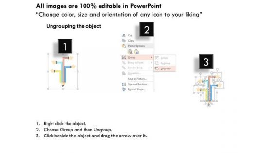 Business Diagram Four Staged Pencil Diagram For Data Representation Presentation Template