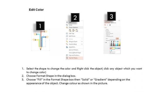 Business Diagram Four Staged Pencil Diagram For Data Representation Presentation Template