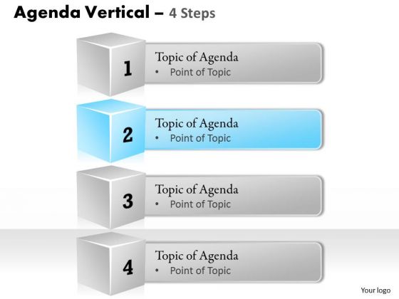 Business Diagram Four Staged Vertical Steps For Agenda Display Consulting Diagram