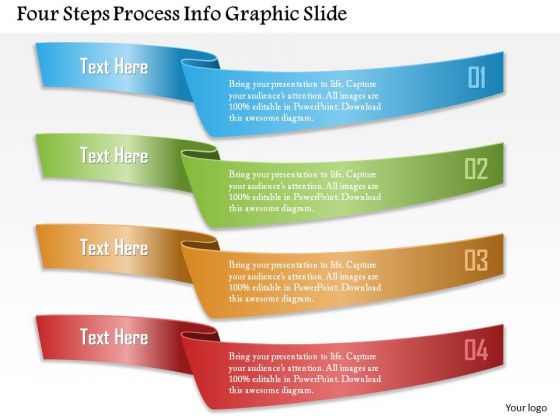 Business Diagram Four Steps Process Info Graphic Slide Presentation Template