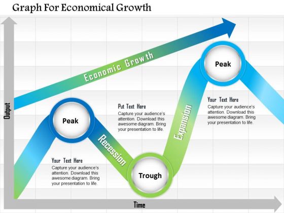 Business Diagram Graph For Economical Growth Presentation Template
