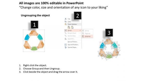 Business Diagram Hands Together For Partnership And Unity Presentation Template