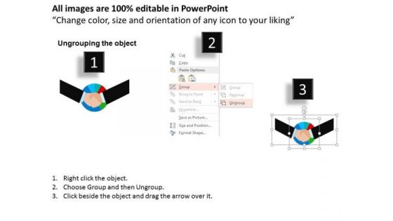 Business Diagram Handshake For Exclusive Marketing Agreement Presentation Template