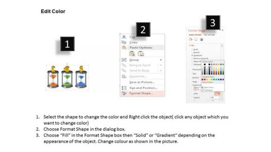 Business Diagram Hourglasses With Currencies Symbols Presentation Template