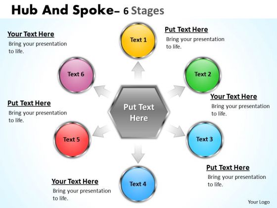 Business Diagram Hub And Spoke 6 Stages Mba Models And Frameworks