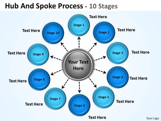Business Diagram Hub And Spoke Process Sales Diagram