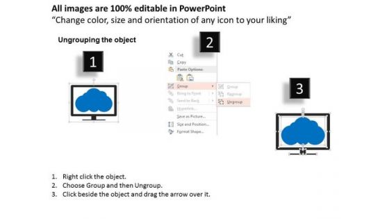 Business Diagram Human Brain Connected To Computer Presentation Template