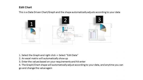 Business Diagram Human Mind Diagram With Pie Graph For Representation PowerPoint Slide