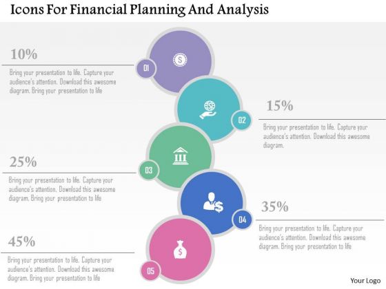 Business Diagram Icons For Financial Planning And Analysis Presentation Template