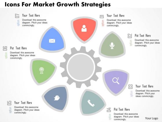 Business Diagram Icons For Market Growth Strategies Presentation Template