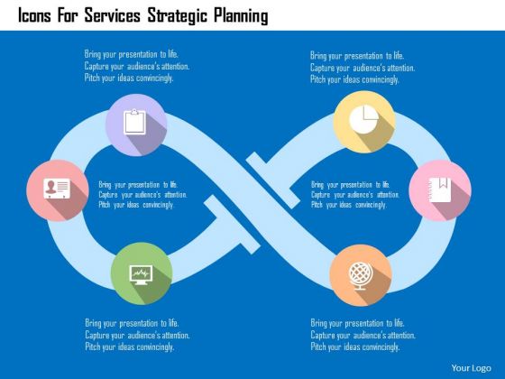 Business Diagram Icons For Services Strategic Planning Presentation Template