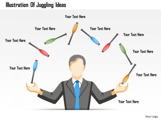 Business Diagram Illustration Of Juggling Ideas Presentation Template