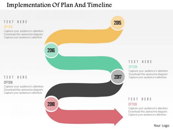Business Diagram Implementation Of Plan And Timeline Presentation Template