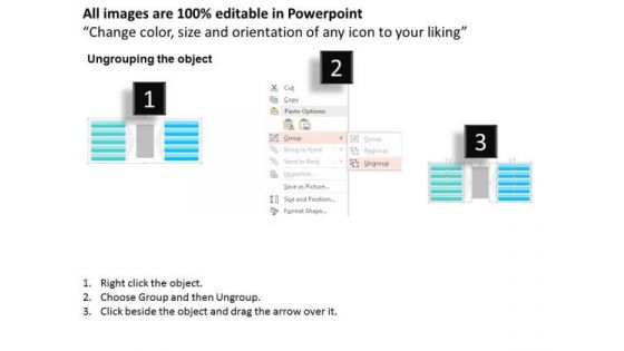 Business Diagram Interrelated Charts For Process Management Presentation Template