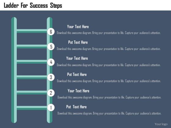 Business Diagram Ladder For Success Steps Presentation Template