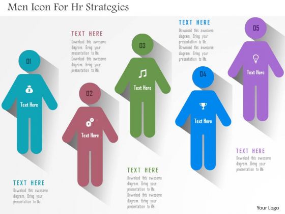 Business Diagram Men Icon For Hr Strategies Presentation Template