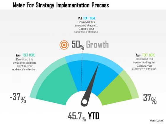 Business Diagram Meter For Strategy Implementation Process Presentation Template