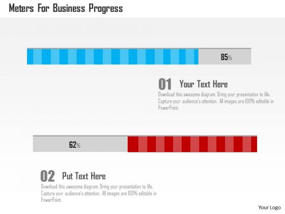 Business Diagram Meters For Business Progress Presentation Template