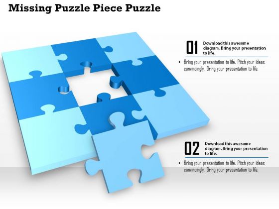 Business Diagram Missing Puzzle Piece Puzzle Presentation Template
