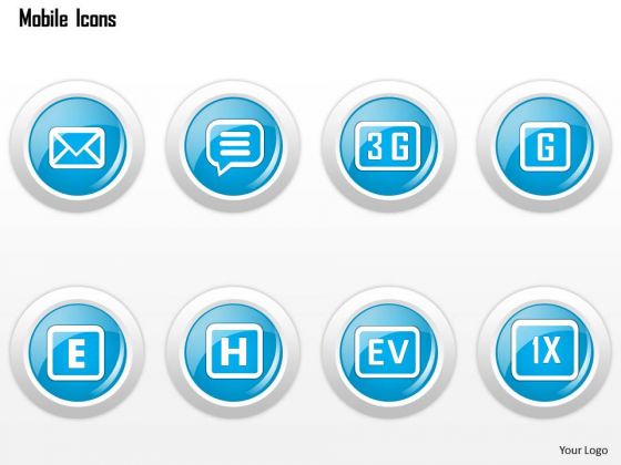 Business Diagram Mobile Icons Wireless Connectivity 3g Ppt Slide
